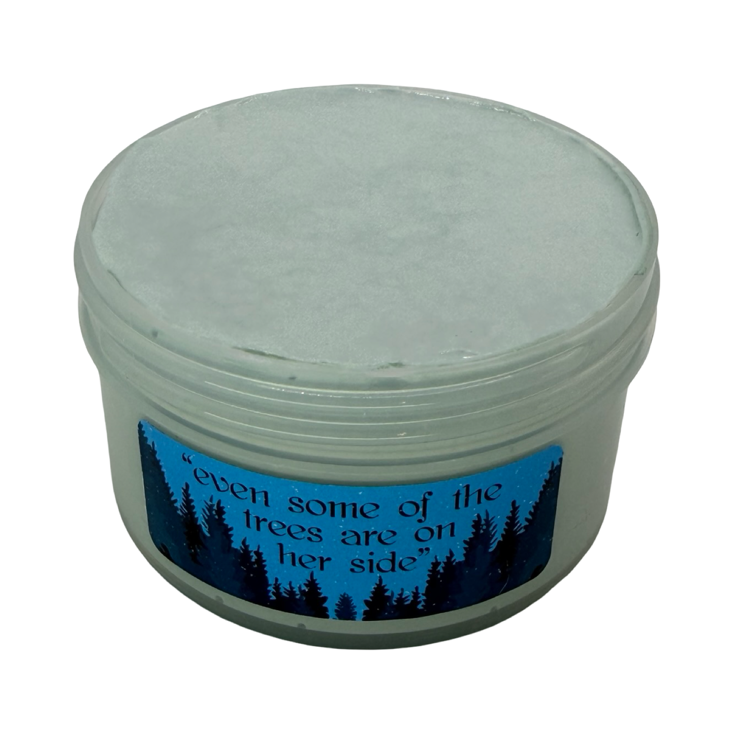 Even some of the trees are on her side