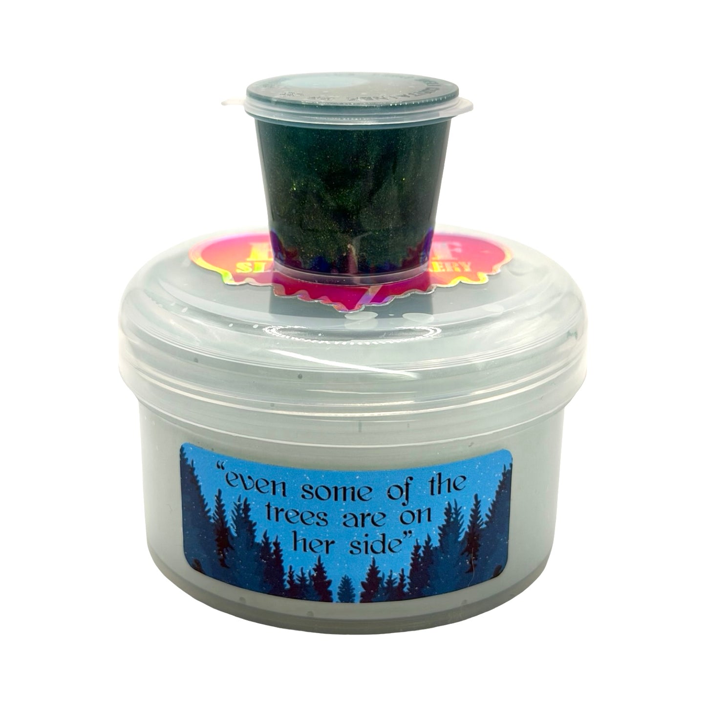 Even some of the trees are on her side